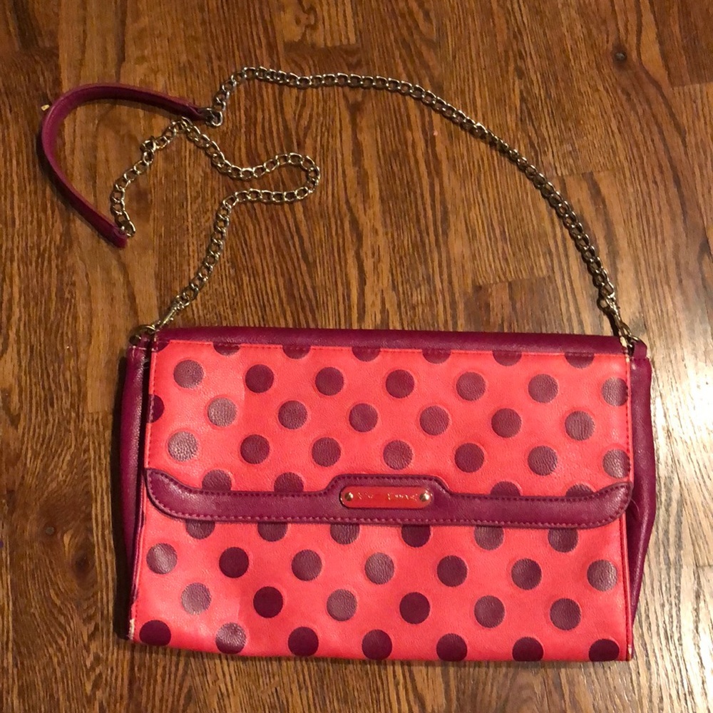 Pink polka dot Betsey Johnston bag ❤️